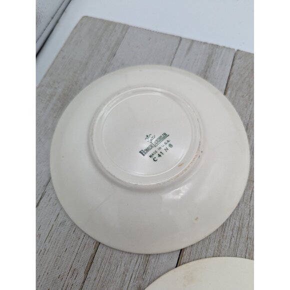 Vintage Homer Laughlin Set of 3 Saucers Plates Neville Pattern - Picture 7 of 8